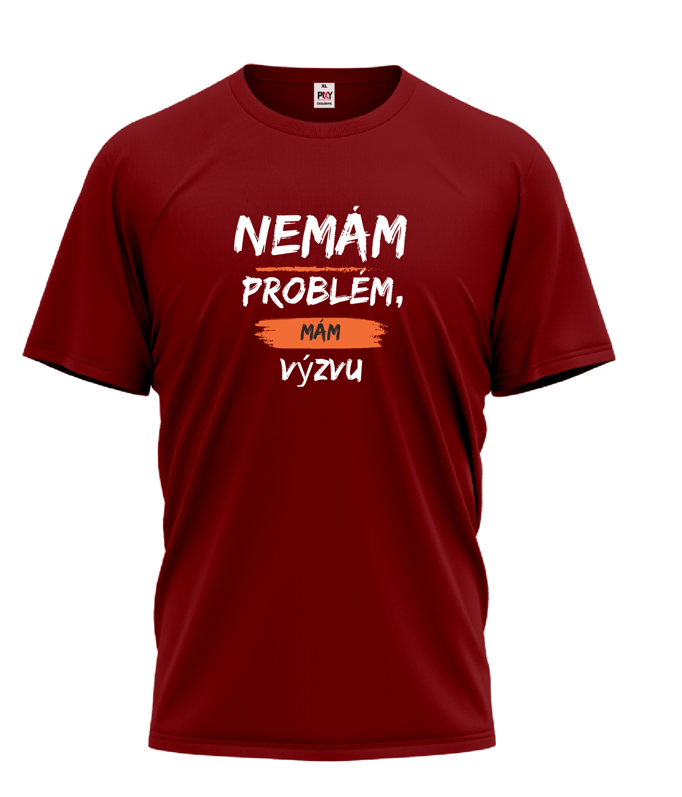 Unisex tričko s krátkým rukávem s nápisem nemám problém mám výzvu