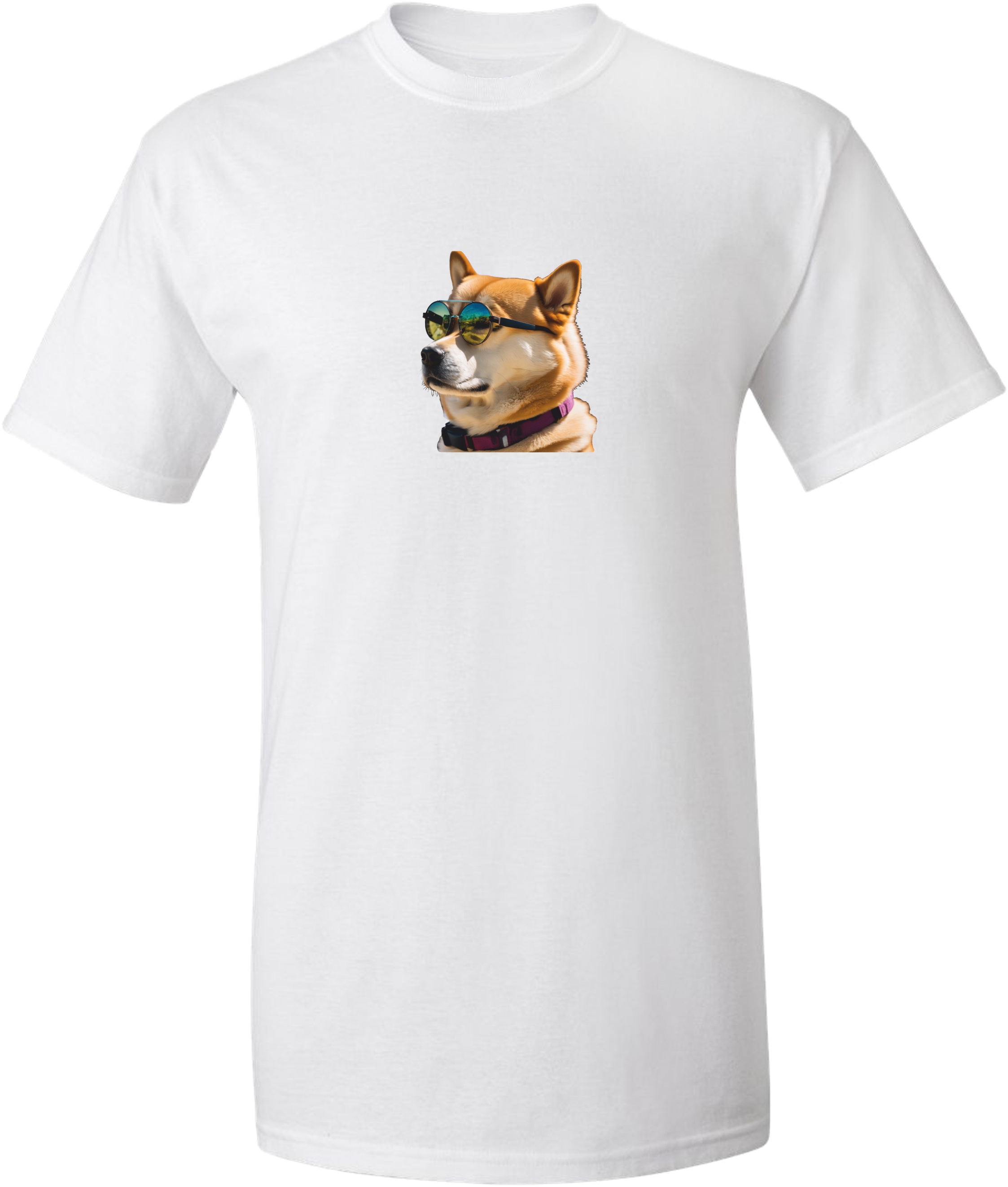 Unisex tričko s potiskem hlavy psa s brýlemi