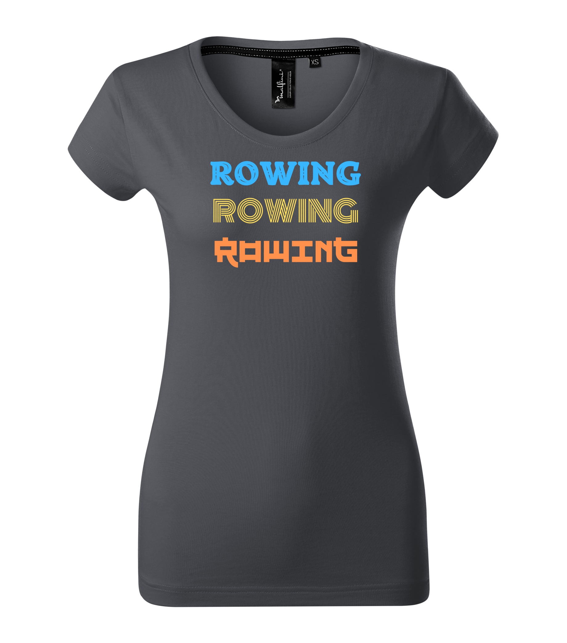 Dámské tričko s krátkým rukávem z luxusní bavlny s potiskem ROWING