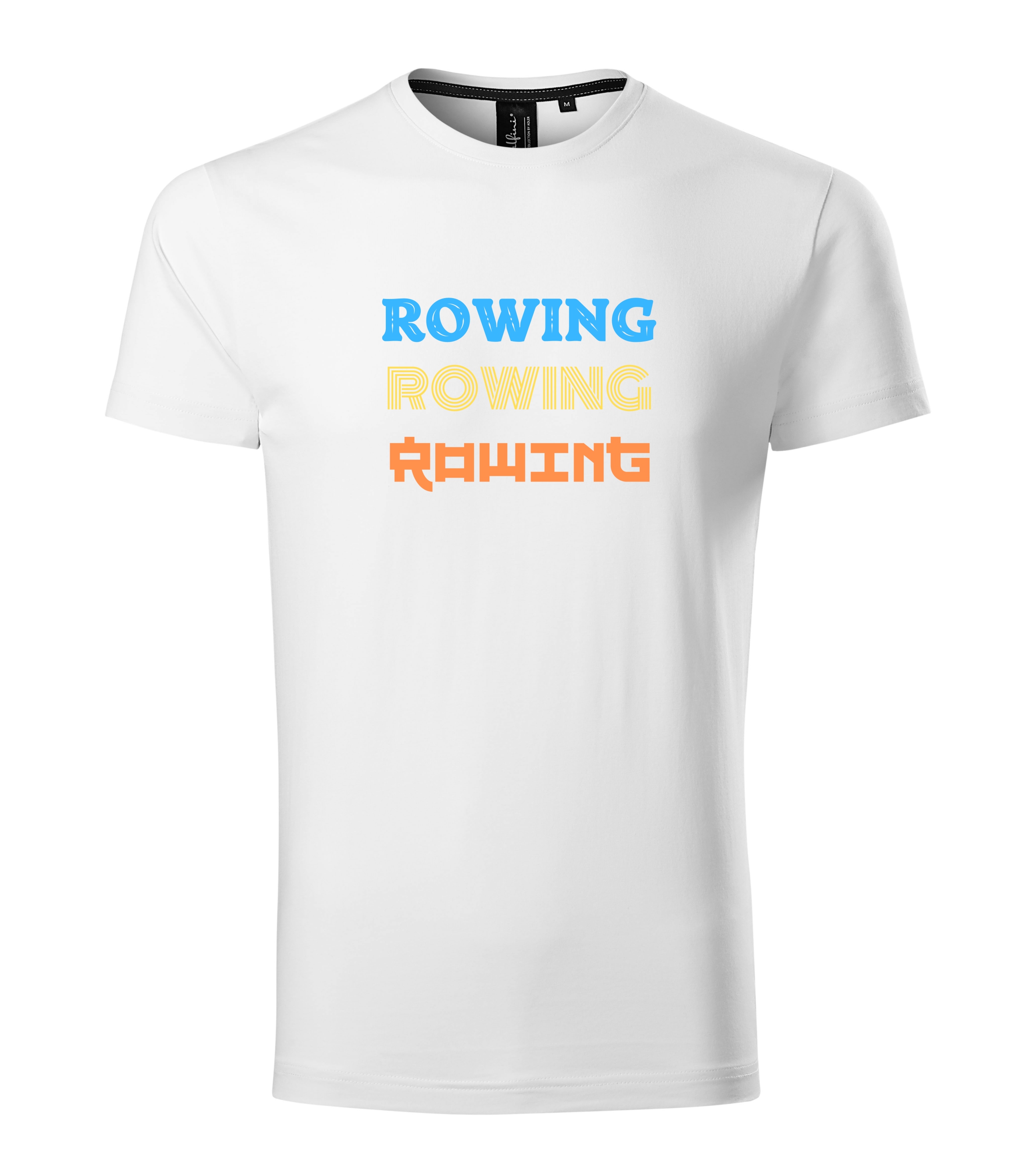 Pánské tričko s krátkým rukávem z luxusní bavlny s nápisem ROWING