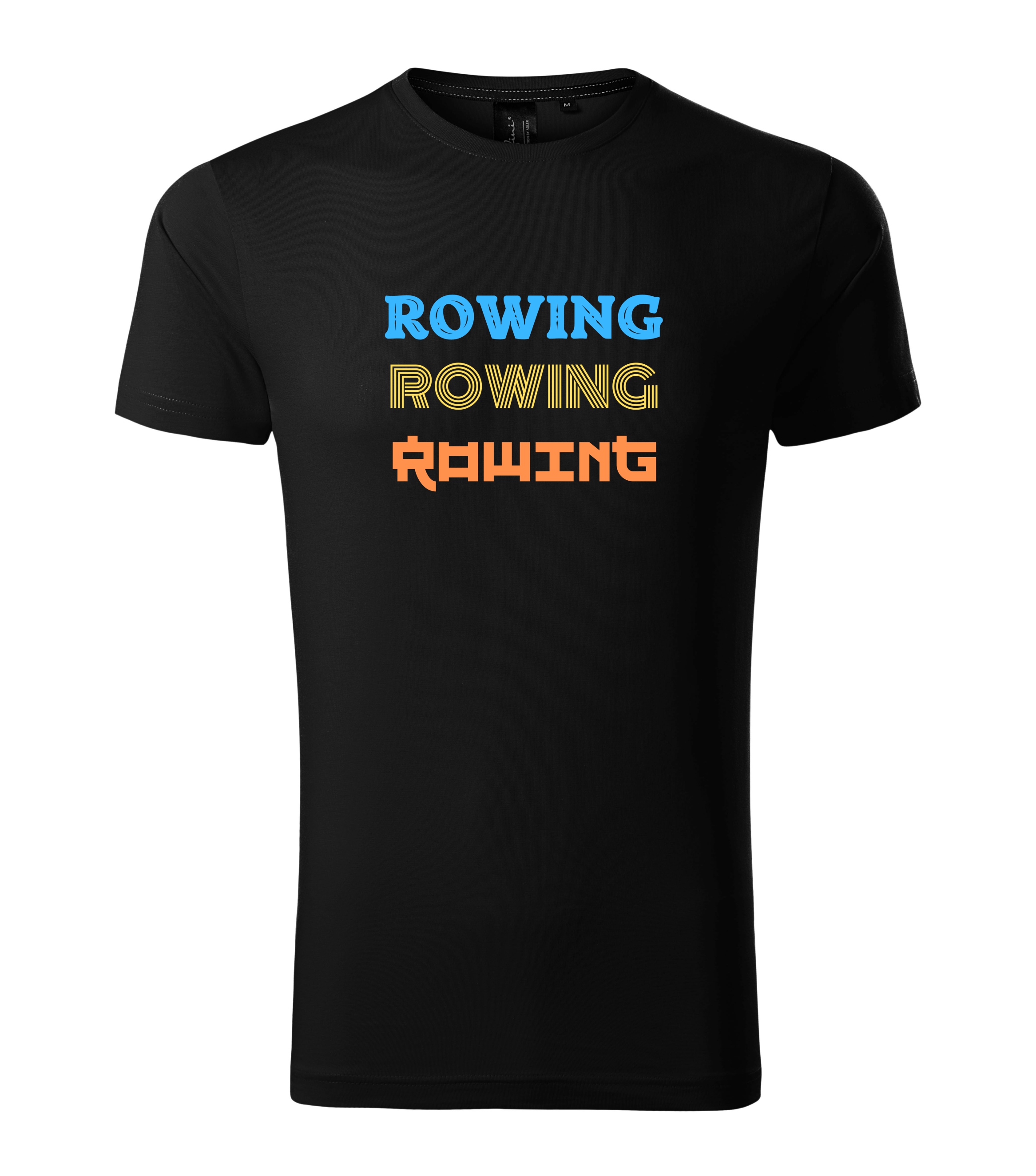 Pánské tričko s krátkým rukávem z luxusní bavlny s nápisem ROWING