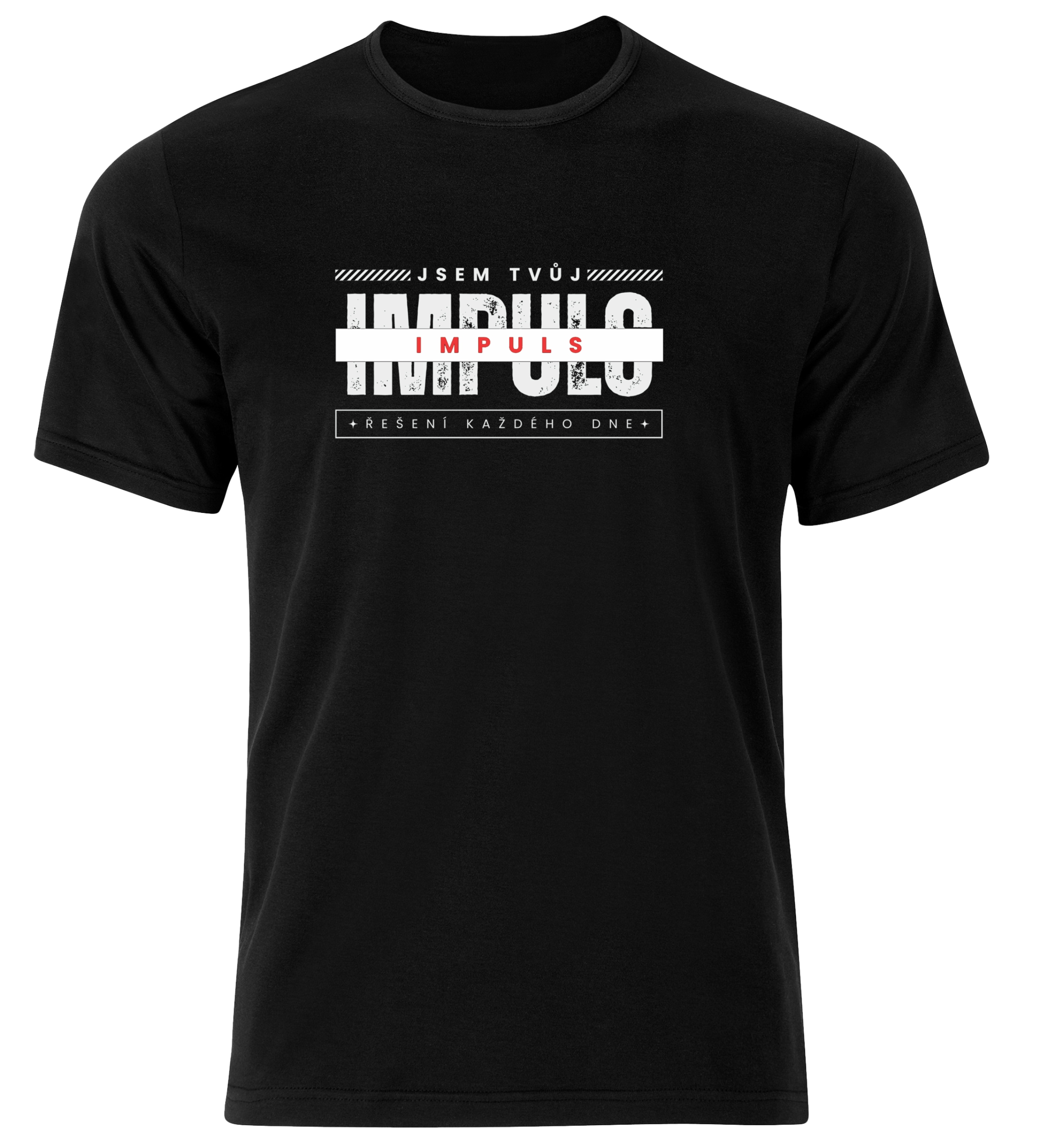 Unisex tričko s nápisem jsem tvůj impuls se zvýrazněným pruhem