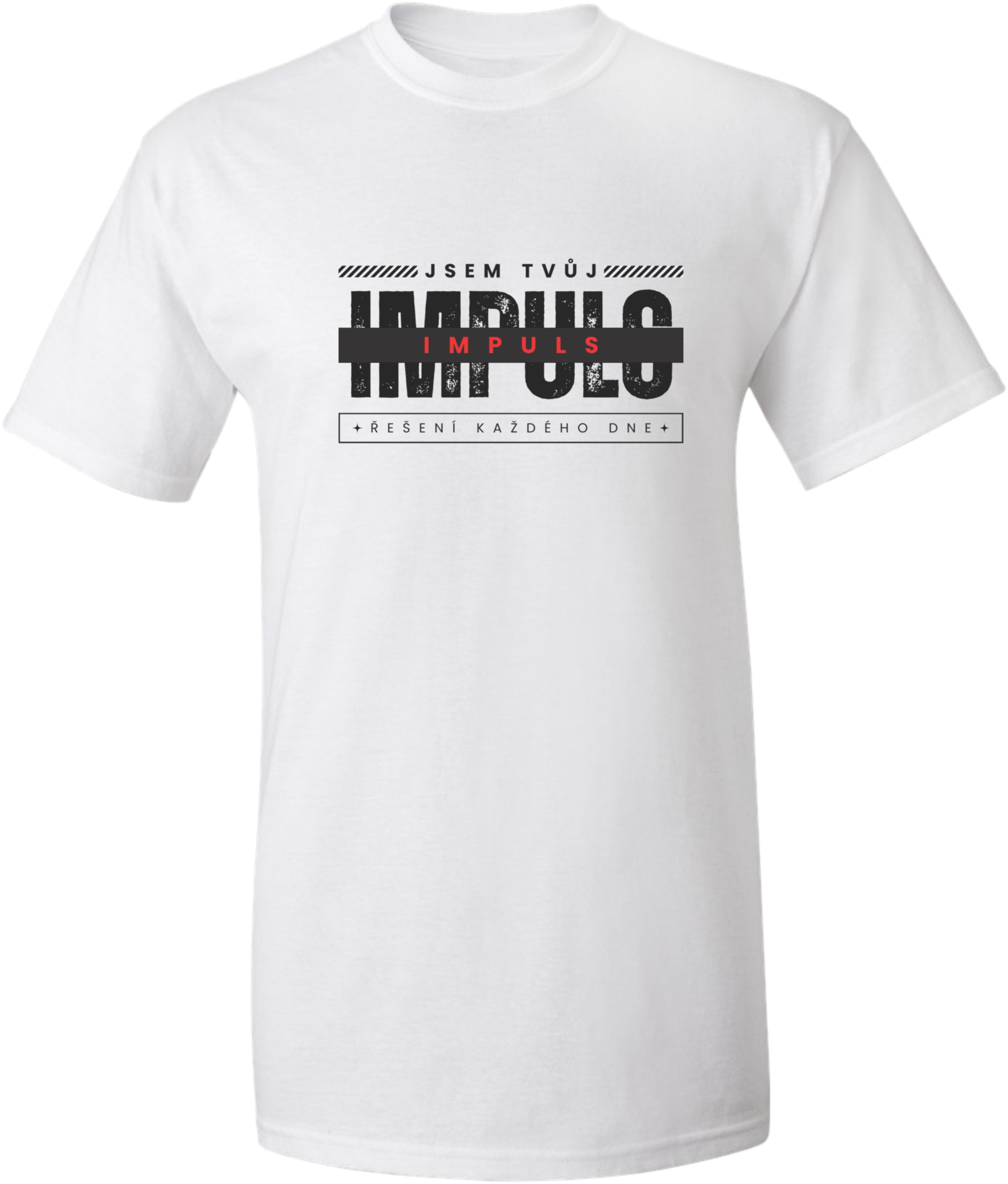 Unisex tričko s nápisem jsem tvůj impuls se zvýrazněným pruhem