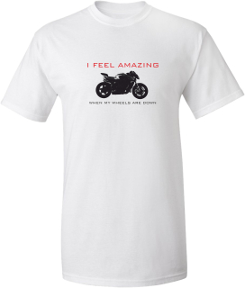 Unisex tričko s potiskem moto i feel amazing
