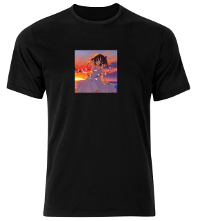 Unisex tričko s potiskem dívky s větví sakury