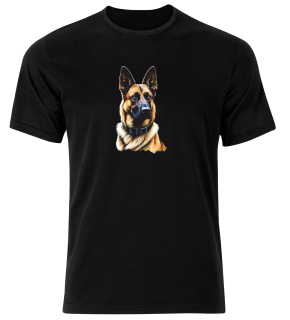 Unisex tričko s potiskem hlavy vlčáka
