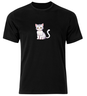 Unisex tričko s potiskem kočičky